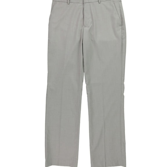 Perry Ellis Mens End On End Casual Trouser Pants, Grey, 32W x 32L