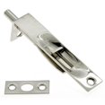 thumbnail image 1 of Solid Brass Flush Bolt with Square End, Bright Nickel - 4 in., 1 of 1