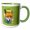 Green/White, variant on 3drose, for Fox Sake Another Year Older with Beautiful Artistic Fox, 11oz Two-tone Black Mug