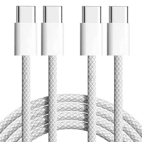 2 Pack Braided USB C to USB C Cable 3ft 60W Type C Fast Charger USB C Power Cord