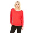 thumbnail image 1 of Bella + Canvas Ladies' Flowy Long-Sleeve Off Shoulder T-Shirt, 1 of 2