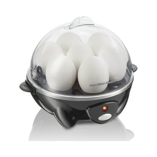 Elite Gourmet EGC007C# Rapid Egg Cooker, 7 Easy-To-Peel, Hard, Medium, Soft  Boiled Eggs, Poacher, Omelet Maker, Auto Shut-Off, Alarm, 16-Recipe
