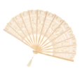 thumbnail image 4 of Accesorio de Disfraces Clásico BLESIY Ventilador de Encaje Plegable Beige BLESIY Ventilador de encaje de la boda, 4 of 5
