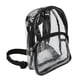 thumbnail image 3 of Mochila transparente mini, transparente, impermeable, de 2 capas, con cremallera, de PVC, resistente al desgaste, para viajes., 3 of 14