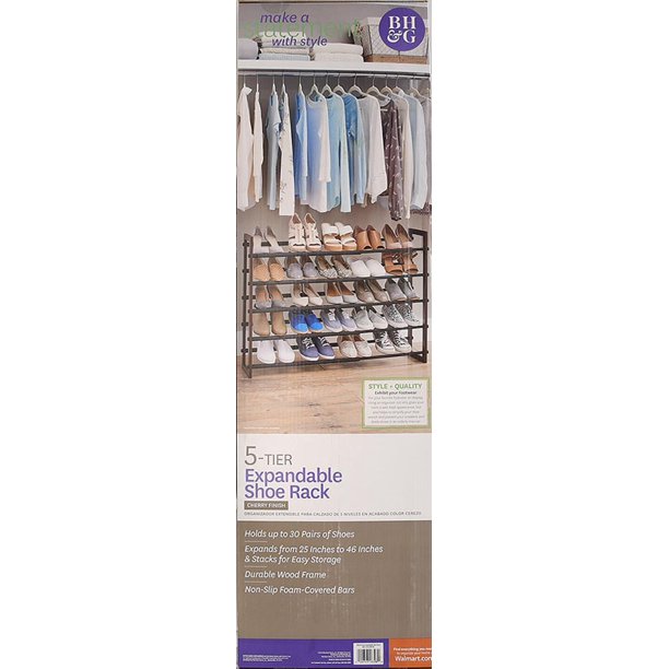 Better Homes and Gardens 5 Tier Expandable Shoe Rack
