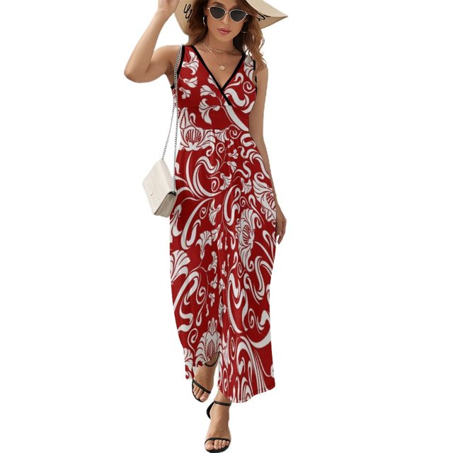 Indiana - Robe Sans Manches Florale Robes de Soirée pour Femmes Robe de Soirée de Luxe pour Femme pour Mariage