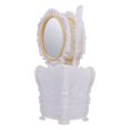 thumbnail image 1 of Vintage Hand Mirror Comb Set Girls Cosmetic Classic Wide Tooth Comb Embossed Flower Detangling Hair Brush Rat, 1 of 5