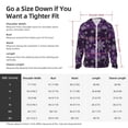 thumbnail image 5 of Pofeuu Snowflake Gradient Purple Print Sun Protection Outdoor Lightweight Full Zip UV Cooling Hoodie Long Sleeve Summer Clothing for Outdoor Hiking-Medium, 5 of 5
