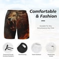 thumbnail image 3 of Daiia Cool Flame Lion A Mens Swim Trunks Swim Shorts Quick Dry Swim Shorts with Mesh Lining Pockets-XX-Large, 3 of 9