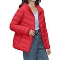 thumbnail image 1 of Duoif Veste Matelassée pour Femme, Veste Décontractée Légère en Duvet 90 pour Femme Pouvant Être Rangée, Veste en Duvet de Couleur Unie avec Sac de Rangement pour Manteaux d'Hiver pour Femme Rouge TTG, 1 of 4