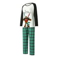 thumbnail image 4 of Christmas Pajamas for Family Long Sleeve Sunglasses Reindeer Print Tops + Pants Set Winter Sleepwear, 4 of 10