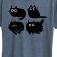 thumbnail image 3 of Instant Message - Sketched Black Cats - Women's Short Sleeve Graphic T-Shirt, 3 of 6