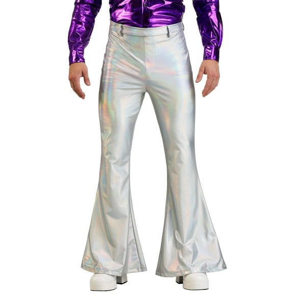 Men's Plus Size Holographic Disco Pants