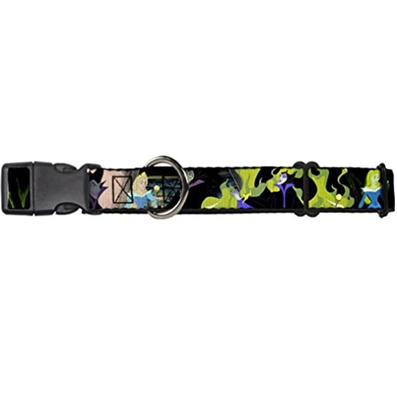 Buckle-Down Princess Aurora & Maleficent Scenes Disney Martingale Plastic Clip Collar