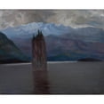 thumbnail image 3 of Kazimierz Stabrowski 14x12 Black Modern Framed Museum Art Print Titled - Norwegian Fjord (1928), 3 of 5