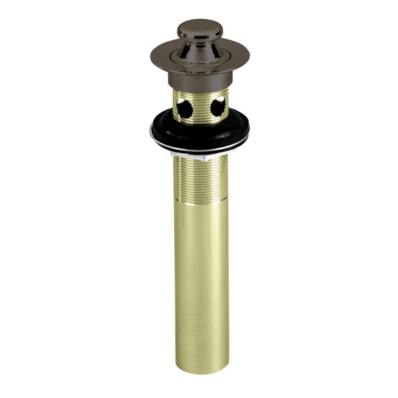 Westbrass D410-12 Lift & Turn Lavatory Faucet Drain with Overflow Holes - Not Exposed, Oil Rubbed Bronze