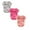 Grey 1PCS & Light Pink 1PCS & Hot Pink 1PCS, variant on 3-Pack Baby Girl Clothes Bodysuit Comfortable Ruffle Collar Backed Onesie Pajamas New Born Clothes Baby Girl