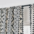thumbnail image 6 of Black White Boho Farmhouse Curtains for Living Room 2 Panels, Linen Light Filtering Vintage Curtains Farmhouse Western Aztec Printed Rustic Rod Pocket Curtain Drapes with Tassels, 6 of 7