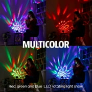 BrightSide Multicolor LED Disco Party Projector, Rotating Light Show, USB-Powered