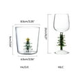 thumbnail image 3 of 3D Drinking Glass Cup with Christmas Tree Figurine Inside Stemless Glass for Wine Water Milk Goblet-Drinking Glass Cup, 3 of 8