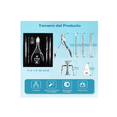 thumbnail image 2 of Pedicura Acero Inoxidable Cortaúñas Alicates 10pz Plata, 2 of 3