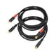 thumbnail image 3 of 2x RCA Extensión Cable de audio Conexión de audio Reproductor de audio Portable RCA RCA Cable masculino RCA para DVD, TV, Audio Inicio de Computer , 1M, 3 of 8