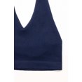 thumbnail image 4 of Ragstock Navy Blue Seamless Deep V Halter Neck, 4 of 4