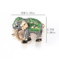 thumbnail image 6 of SmartBy Unisex Brooch Rhinestone Decor Retro Oil-drip Enamel Elephant Shape Anti-slip Suit Coat Collar Hat Scarf Decoration Clothes Pin Party Prom Bride Wedding Garment Jewelry, 6 of 7