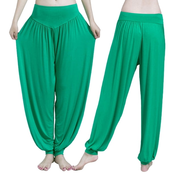 MKLEKYY Leggings para mujer, pantalones de yoga, pantalones deportivos para mujer, pantalones deportivos casuales de harén de gran tamaño para correr