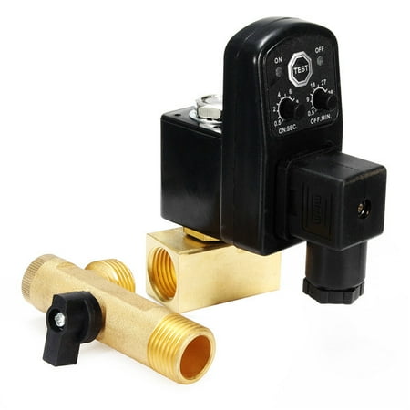 Ac 110v 1 2 Electronic Timed Way Air Compressor Gas Tank Auto Ac 110v 1 2 Electronic Timed Way Air Compressor Gas Tank Auto Drain Valve