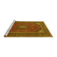 thumbnail image 2 of Ahgly Company Machine Washable Indoor Rectangle Medallion Yellow Traditional Area Rugs, 3' x 5', 2 of 4
