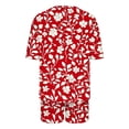 thumbnail image 4 of YOIAVAIOY Women Plus Size Tops Floral Print Casual 3/4 Length Sleeve Comfort Loose Baggy Graphic Cute Tunic Tees Red S, 4 of 7