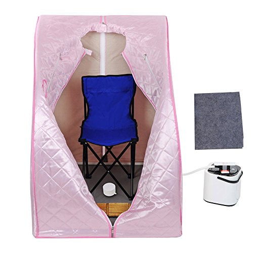 MegaBrand 2L Portable Steam Sauna Tent SPA Detox Weight Loss w Chair Pink by MegaBrand