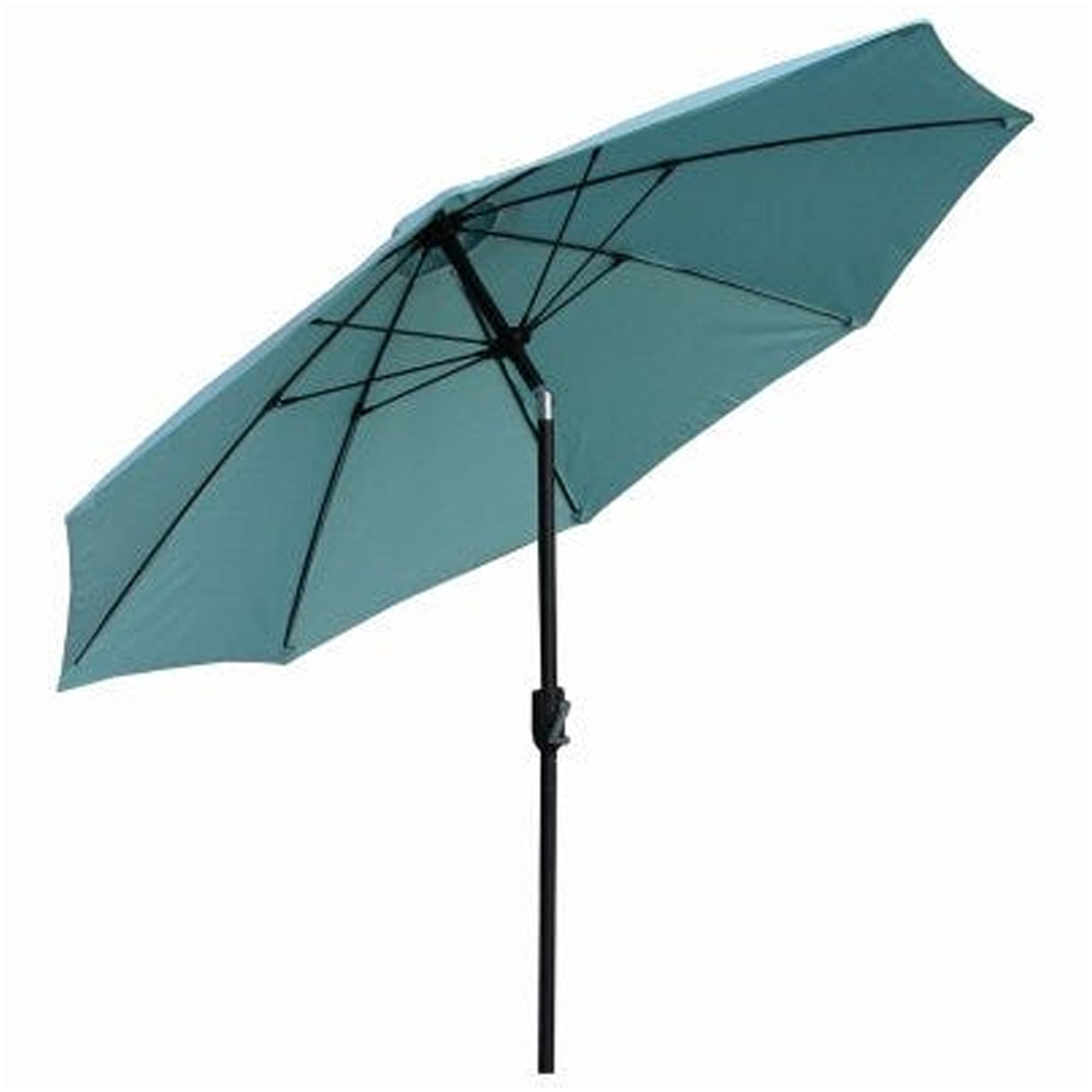 Four Seasons Courtyard 9 Foot Crank Lift Auto Tilt Patio Umbrella, Green