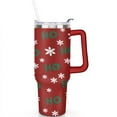 thumbnail image 2 of Merry Christmas 40 Oz Tumbler with Handle Insulated Leakproof Xmas Tree Cup Decorative Tumbler for Holiday Accessories Camping Outdoor for Mom Wife Teacher Neighbor, 2 of 7