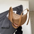 thumbnail image 4 of Bolso Hombro Mujer Pu Tejido Casual 8243 Caqui, 4 of 9
