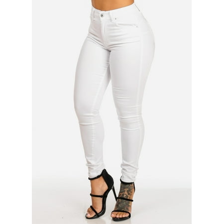 jeans skinny button womens butt rise juniors lifting stylish