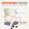 thumbnail image 2 of NEO CHAIR Ergonomic Office Chair, Lumbar Support Mid Back, Mesh Home Office Computer Desk Chair with Armrests, Gray, 2 of 9