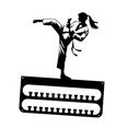 thumbnail image 4 of Percha metálica para colgar en la pared, adorno colgante de hierro, percha para medallas de carreras Estilo D, 4 of 9