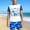 E Multicolor, variant on ITSAME Boys Swimwear Set 2-Piece Crewneck Tops and Swim Trunks Quick-Dry Seaside Vacation Swimsuit Multicolor Size 3-4