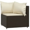 thumbnail image 2 of vidaXL 4 Piece Garden Lounge Set with Cushions Brown Poly Rattan, 2 of 5