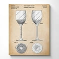 thumbnail image 4 of Wine Decorations, Wine Glass Patent Canvas Print, Ready To Hang for Living Room Home Wall Art, C2345-16x20, 4 of 6