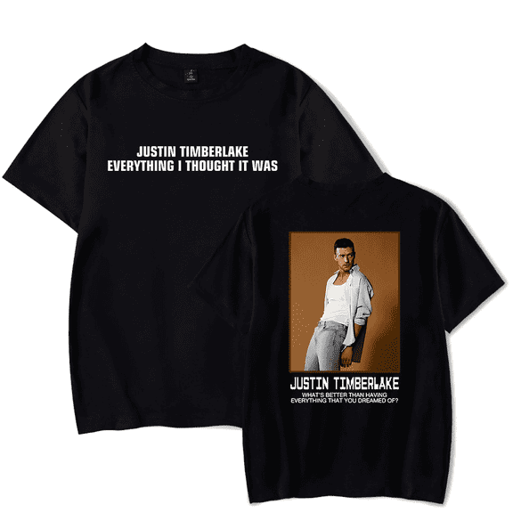 Justin Timberlake Merch T-Shirt Men/Women Streetwear Tshirt Everything I Thought It Was T Shirt Short Sleeve Top Tees