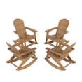 thumbnail image 2 of WestinTrends Tuscany Outdoor Rocking Adirondack Chair (Set of 4), Teak, 2 of 5
