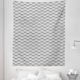 thumbnail image 1 of Husky Tapestry, Monochrome Continuous Pattern of Wolf Look Dogs Animal Print Jumble Look Motif, Fabric Wall Hanging Decor for Bedroom Living Room Dorm, 5 Sizes, Black and White, by Ambesonne, 1 of 1