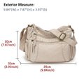 thumbnail image 3 of AOUNQ Crossbody Bags for Women,Retro Denim Bag,Ladies Leather Purses and Handbags,Fashion Shoulder Bag Hobo Bag Pocketbooks,Beige, 3 of 5
