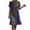 01# Black, variant on Ihhxva Linen Dress for Women Crew Neck Short Sleeve Color Block Button Detail Summer Shift Mini Casual Beach Party Sundress S-3XL