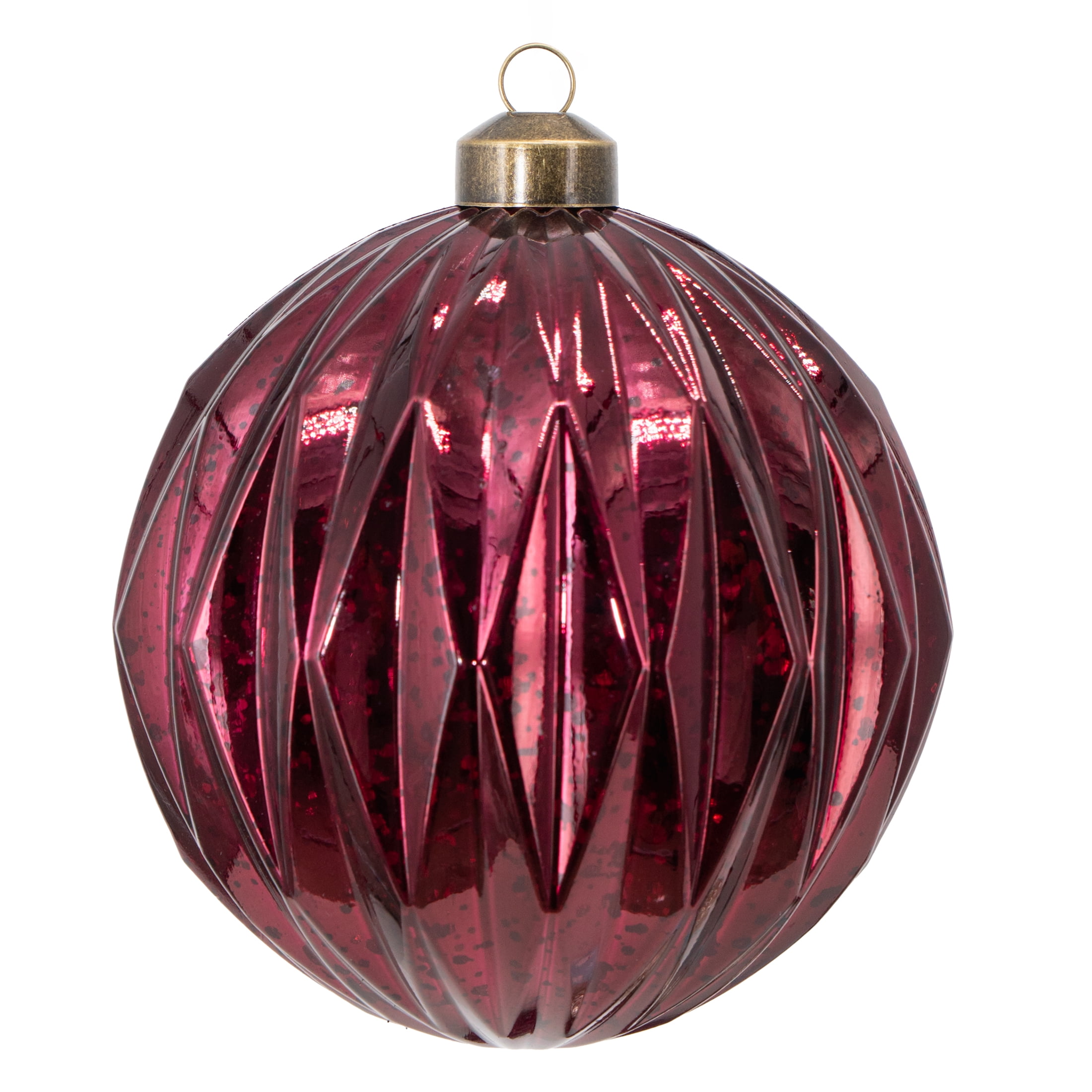 My Texas House 6-Count Burgundy Shatterproof Christmas Ornaments, 6"