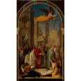 thumbnail image 2 of Pierre-Auguste Pichon 16x24 Black Ornate Framed Double Matted Museum Art Print Titled: Procession of Saint Charles Borromee During the Plague of Milan (1861), 2 of 5