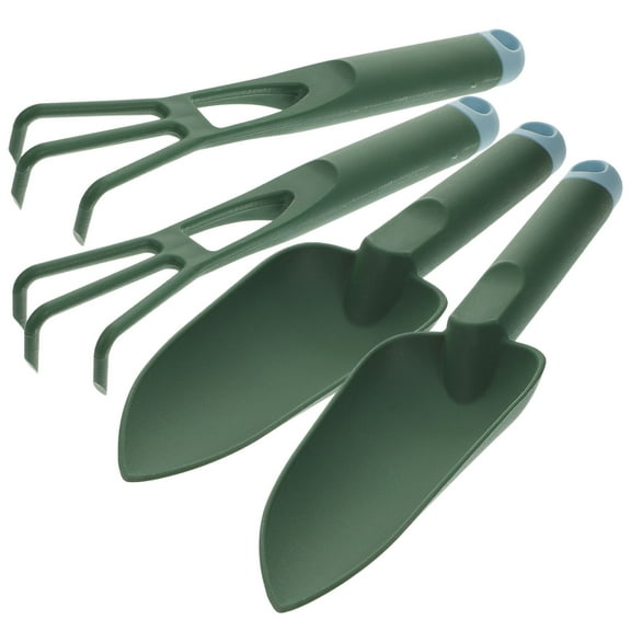 HONITANO Hand Trowels Gardening Supplies Miniature Garden Tools Plastic Round Handle 2 Sets